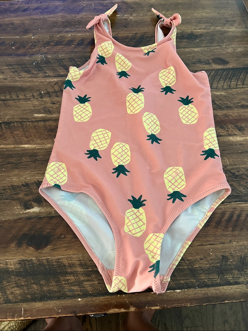 H&M Pink Pineapple Print Girls One-Piece Swimsuit